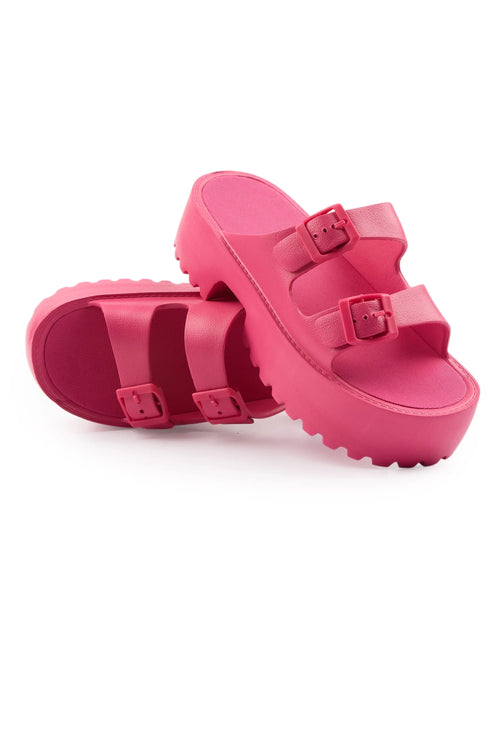 Antwona Fuchsia Platform Sandals