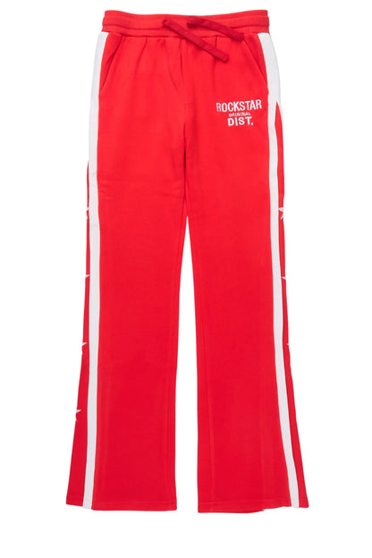 Boys Arkady Red Stacked Flare Track Pant