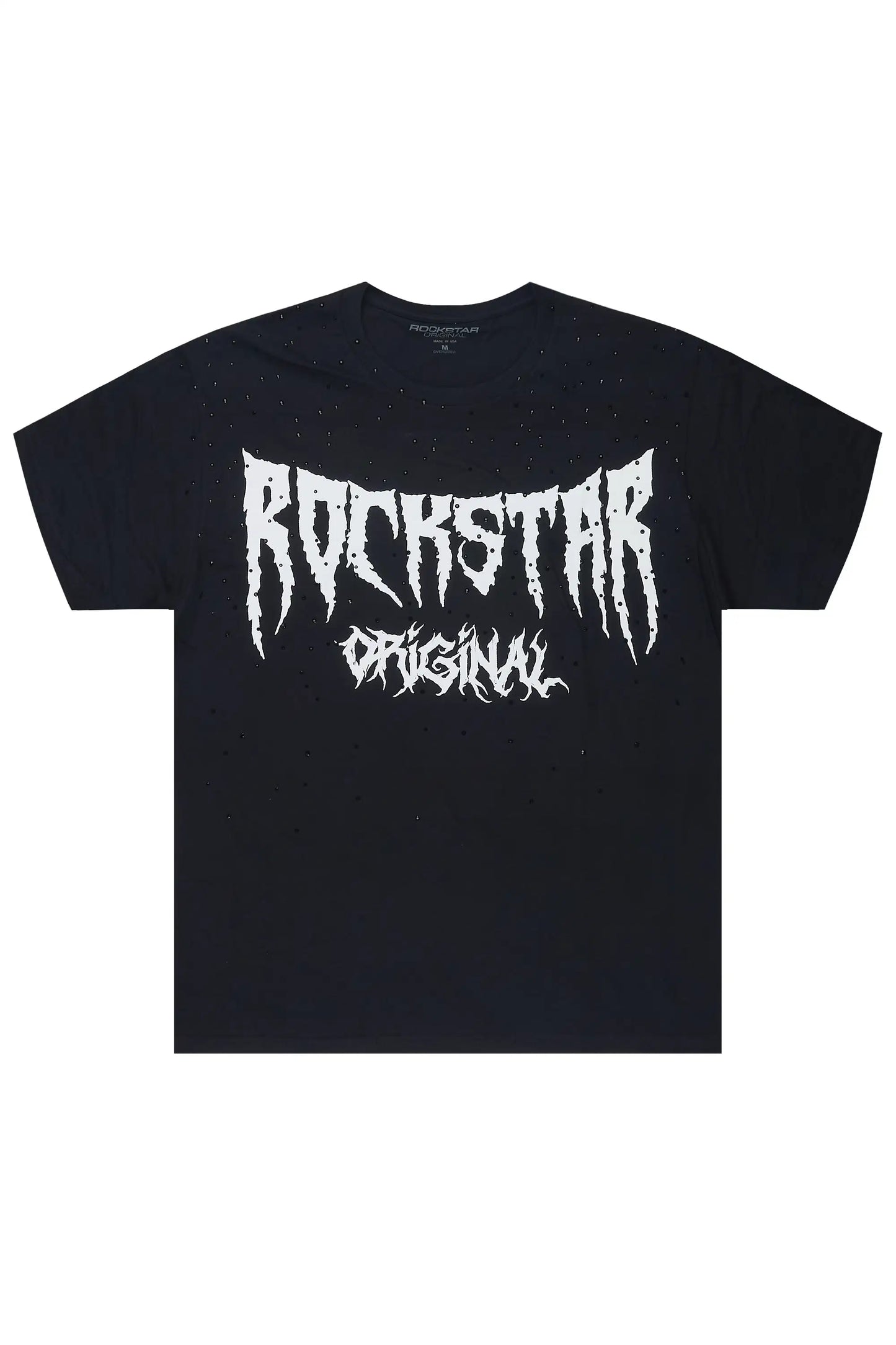 Andreas 2.0 Black/White Rhinestone T-Shirt