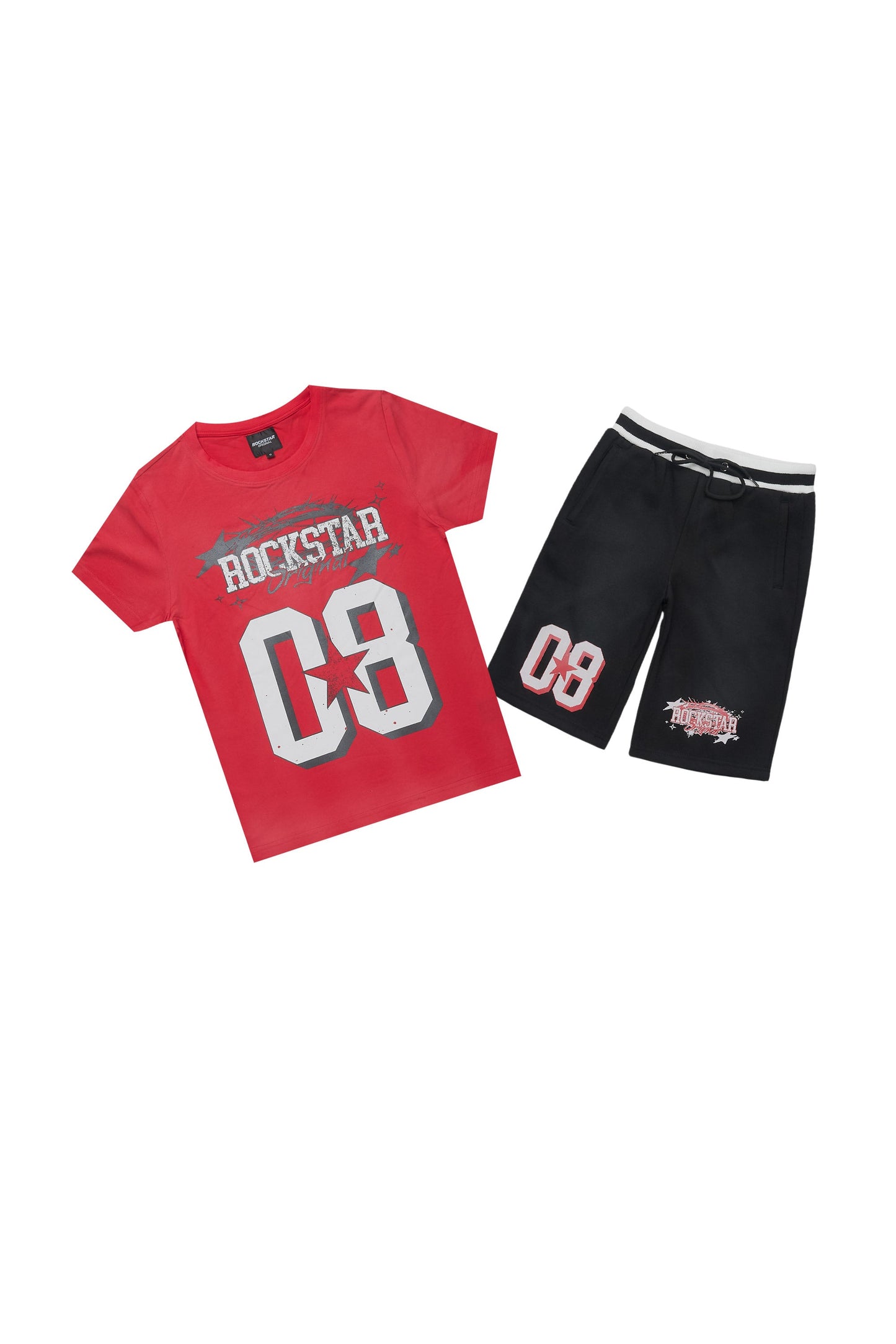 Boys Allstar Red T-Shirt Short Set