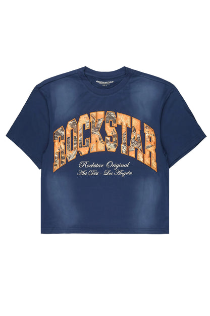 Alas Navy Boxy Crop Tee