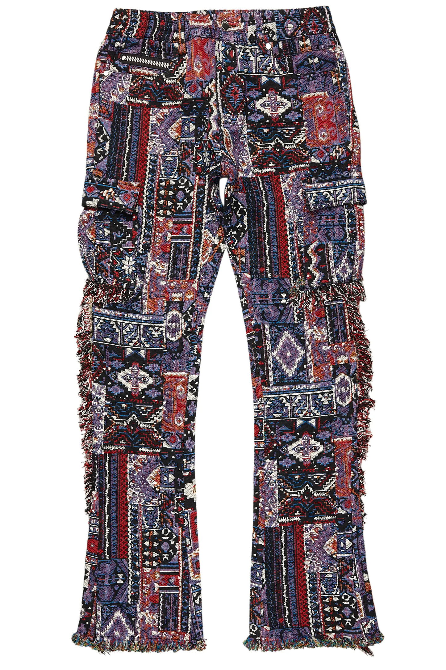 Ayami Purple Slim Tapestry Flare Jean