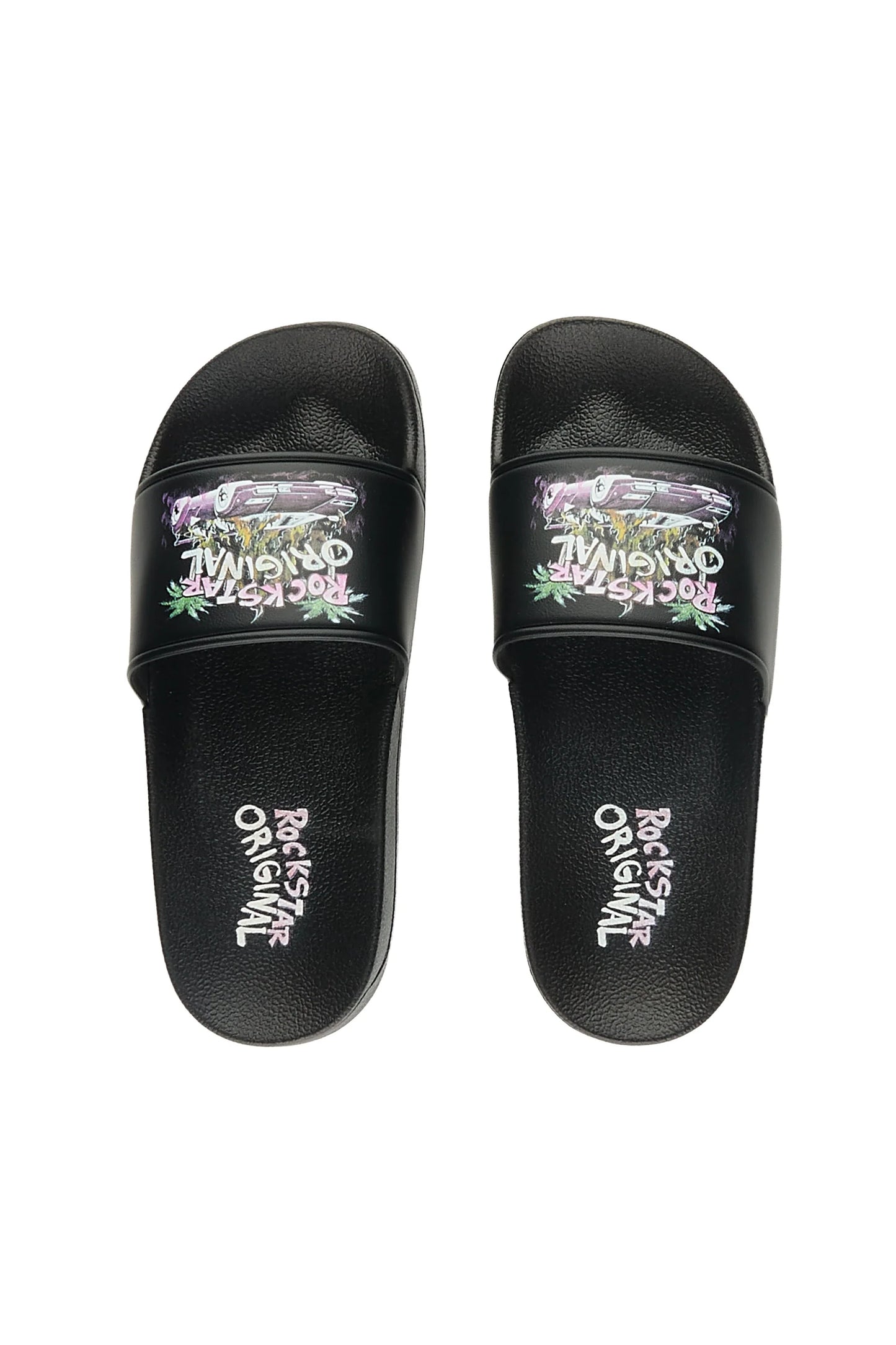 Boys Axrian Black Slides