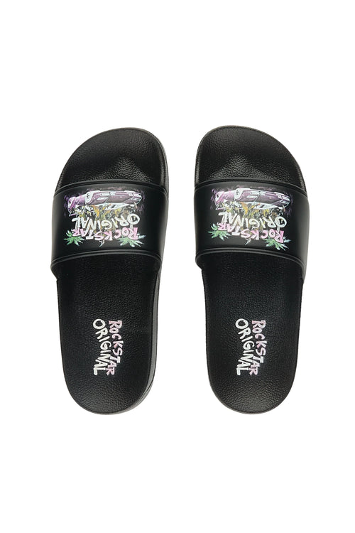 Boys Axrian Black Slides