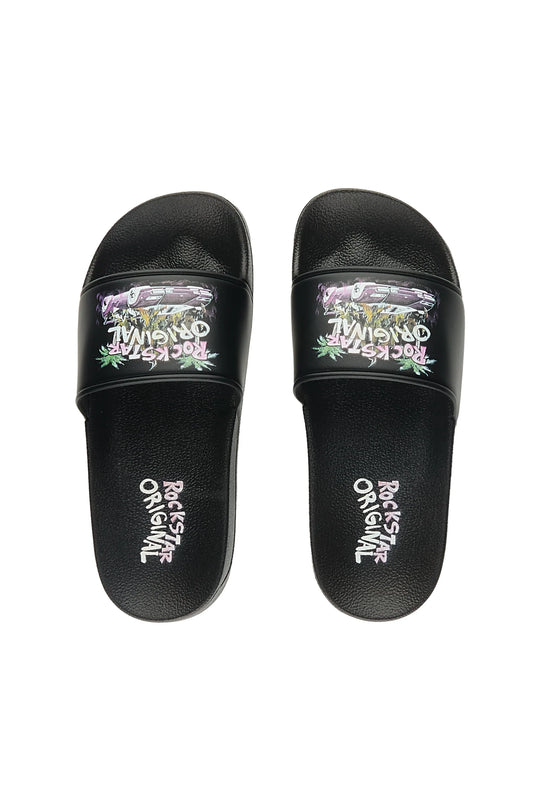 Boys Axrian Black Slides