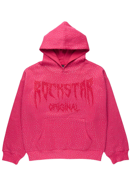 Andreas Pink Rhinestone Hoodie