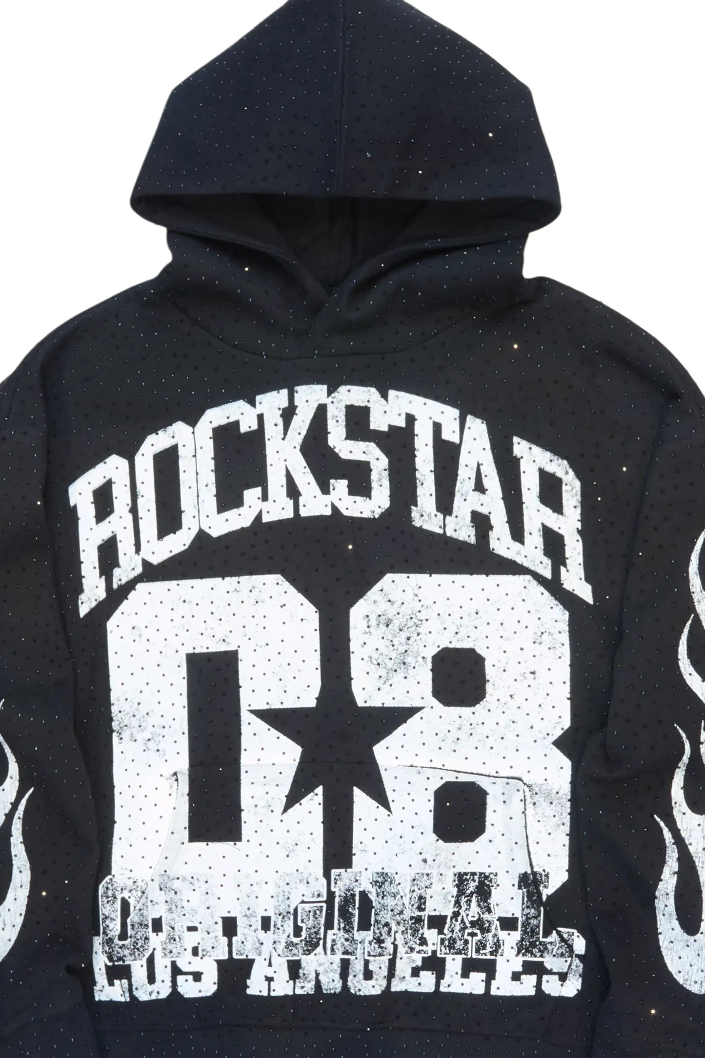 Adrianne Black Rhinestone Hoodie