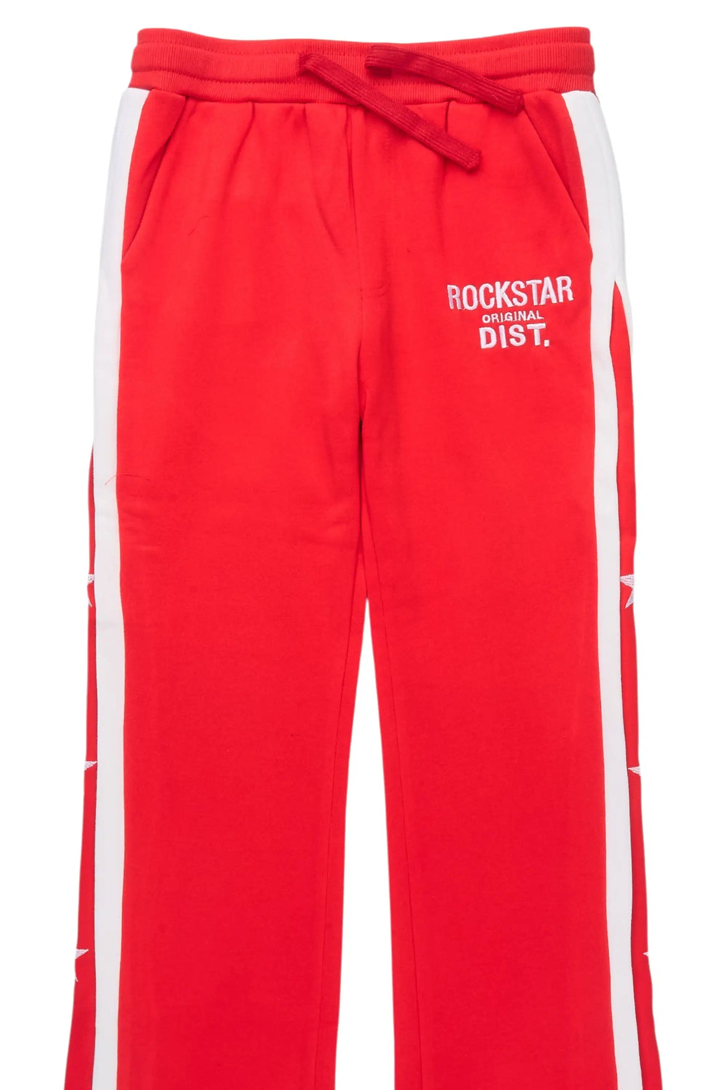 Boys Arkady Red Stacked Flare Track Pant