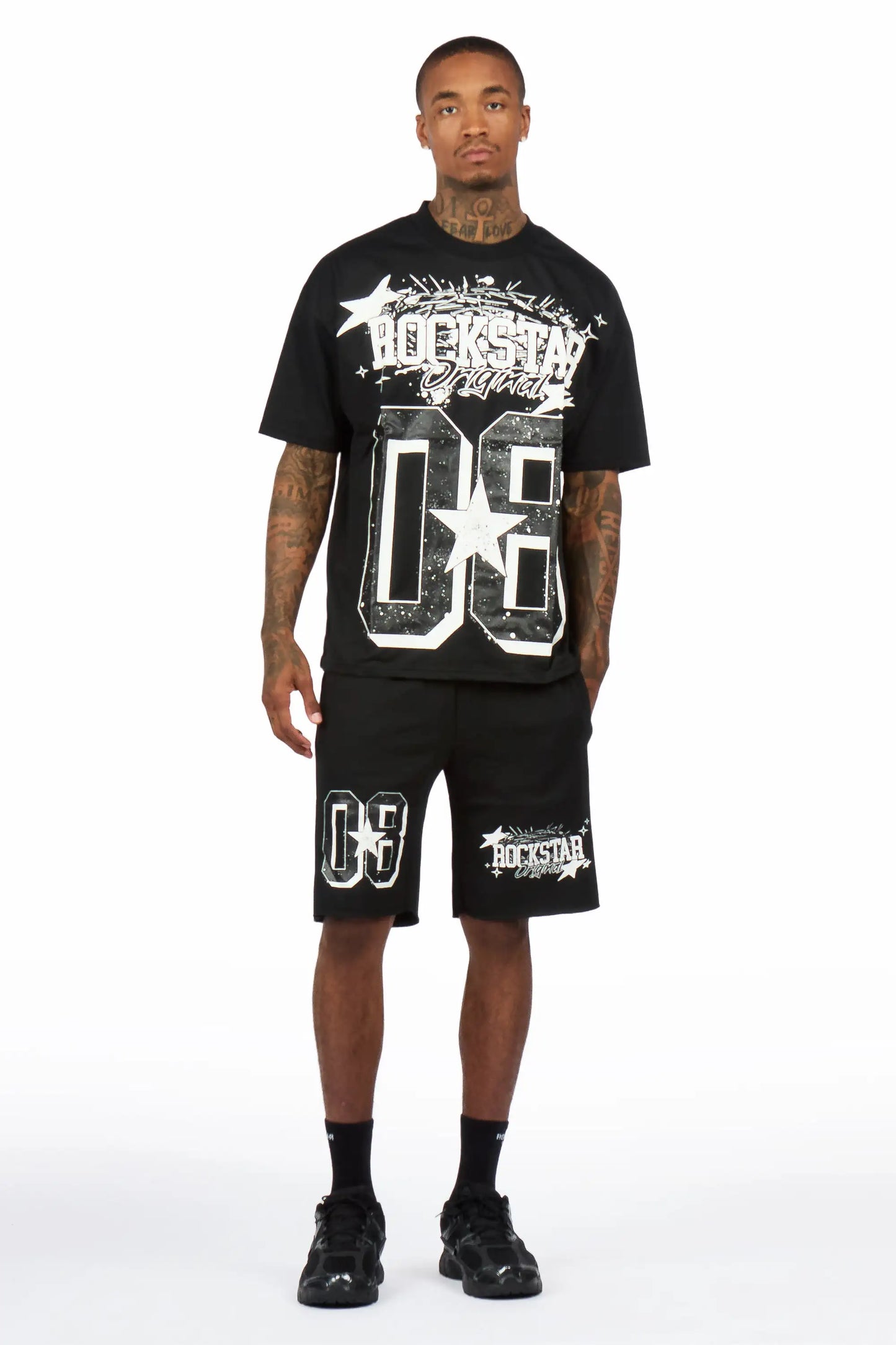 Allstar Black/White T-Shirt Short Set