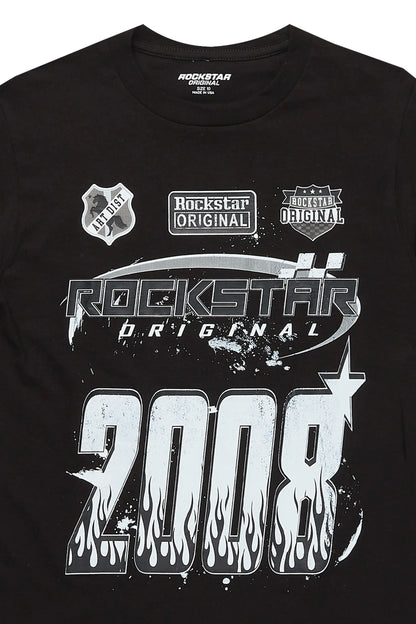 Boys Amos Black Graphic T-Shirt