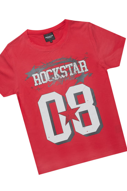 Boys Allstar Red T-Shirt Short Set