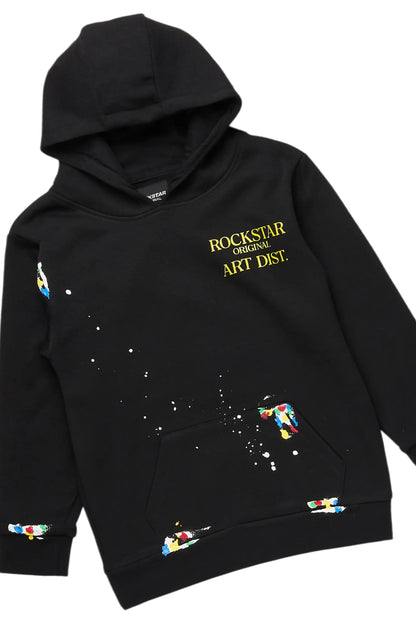 Boys Art Dist Black / Yellow  Stacked Track Set
