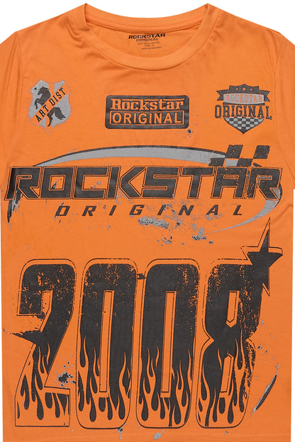 Boys Amos Orange/Black Graphic T-Shirt