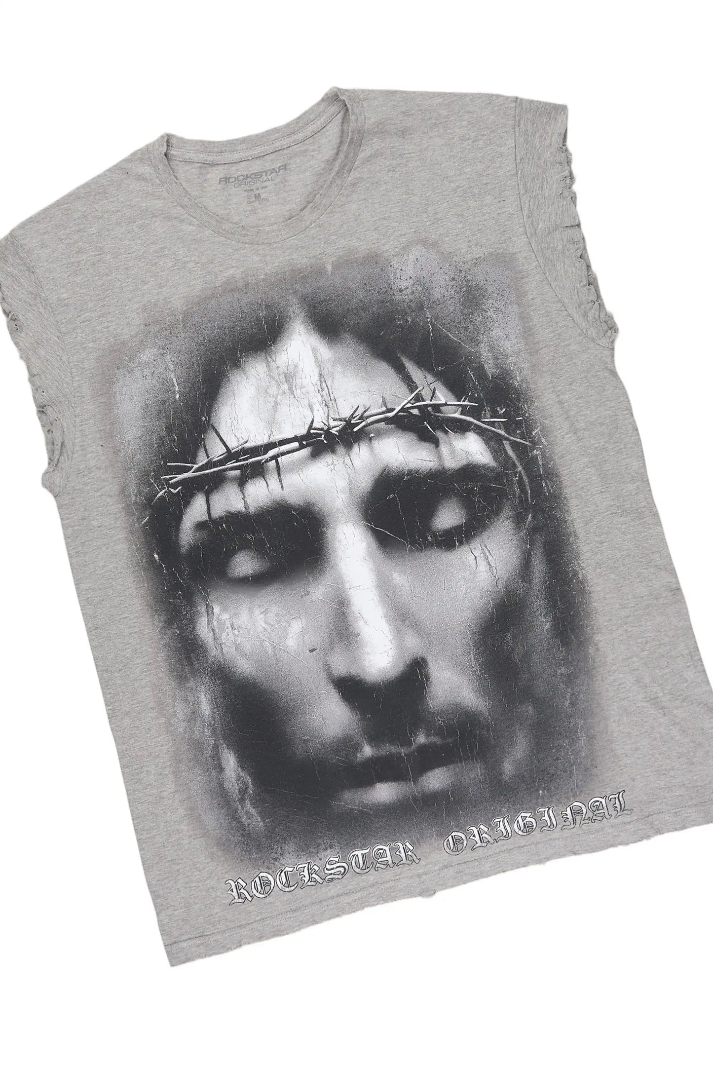 Ace Grey/Black Cut Sleeve Tee & Lenz Pu Leather Short Set
