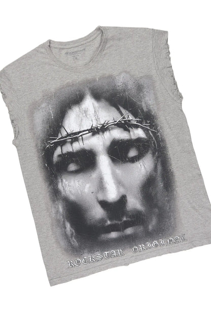 Ace Grey/Black Cut Sleeve Tee & Lenz Pu Leather Short Set