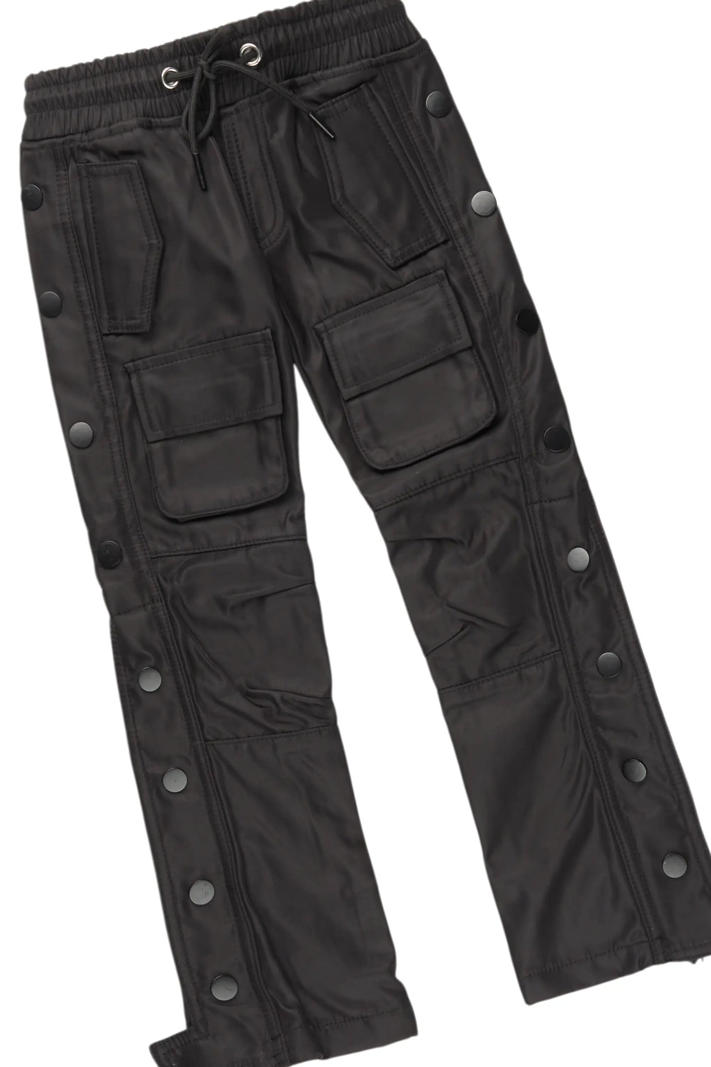 Boys Agron Grey/Black T-Shirt/Nylon Pant Set