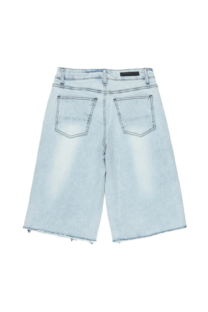 Boys Allex Light Wash Baggy Jort