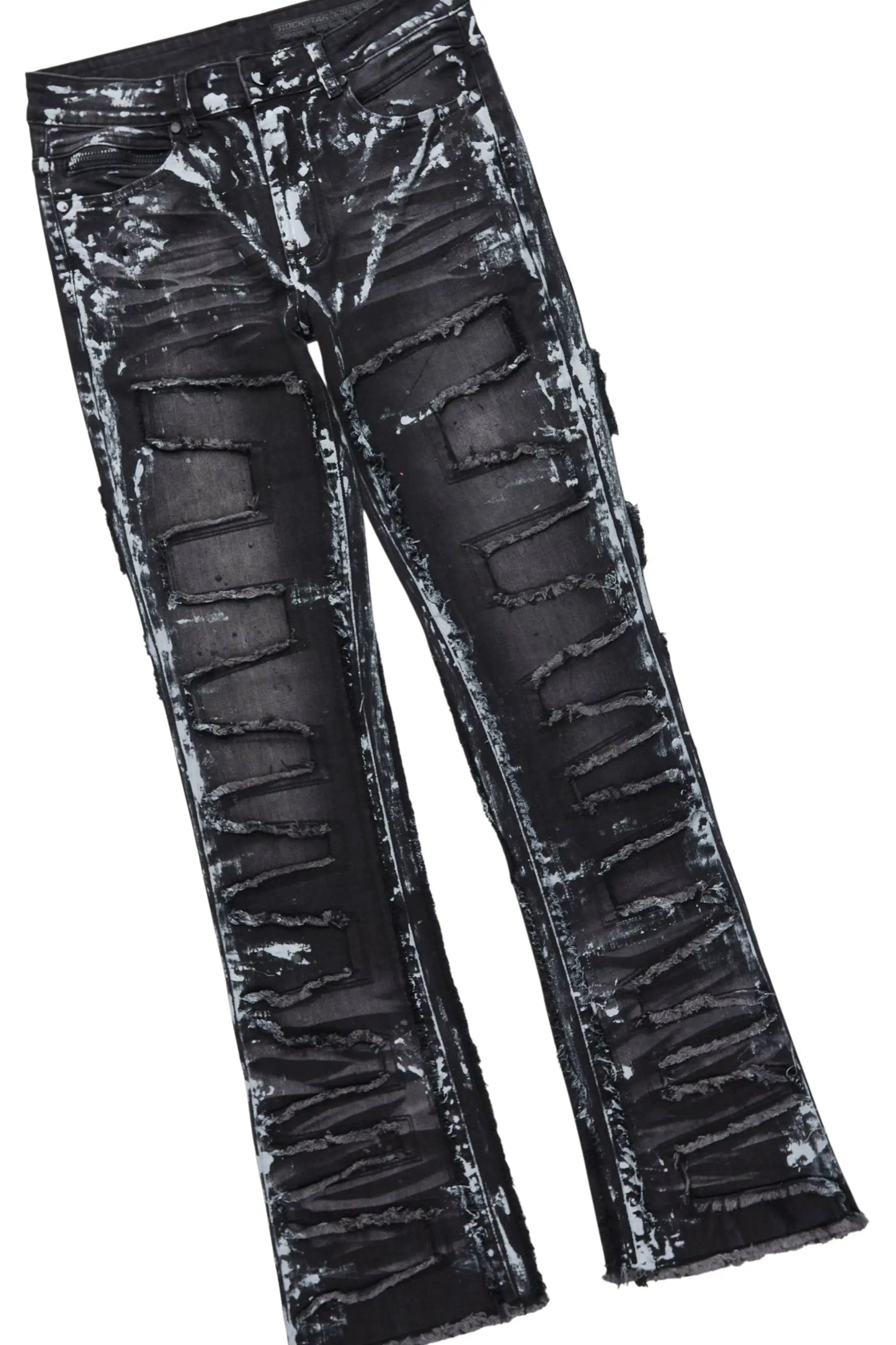 Amos Grey/Dark Grey Hoodie/Stacked Flare Jean Set