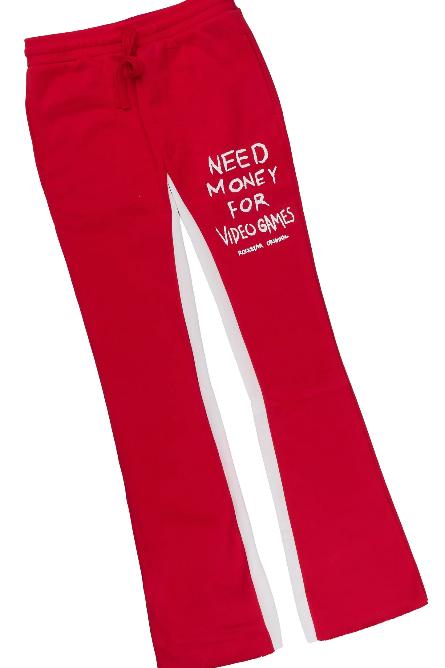 Boys Artames White/Red T-Shirt Stacked Pant Set