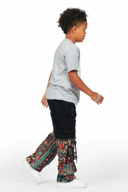 Boys Baatar Jet Black  Baggy Fit Jean