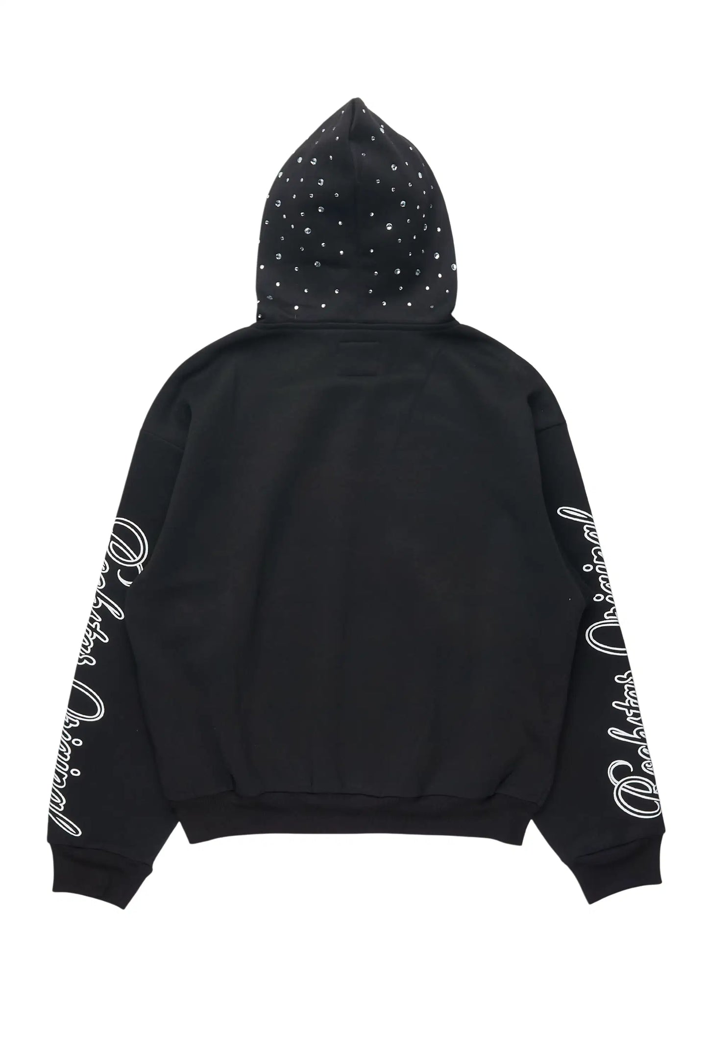 Boys Alvino Black Rhinestone Zip Up Hoodie