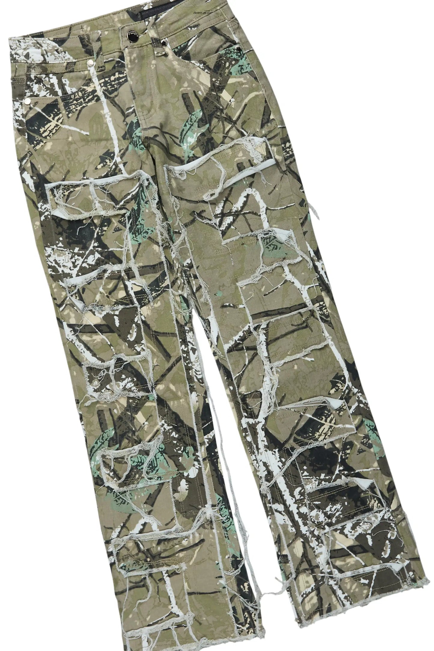 Boys All Eyes Orange Hoodie & Shake Tree Camo Stacked Jean Set