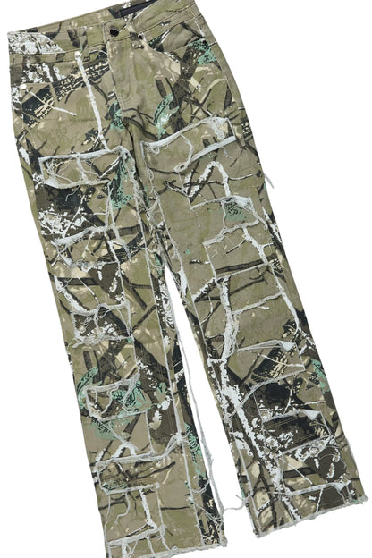 Boys All Eyes Orange Hoodie & Shake Tree Camo Stacked Jean Set