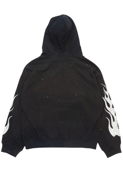 Adrianne Black Rhinestone Hoodie