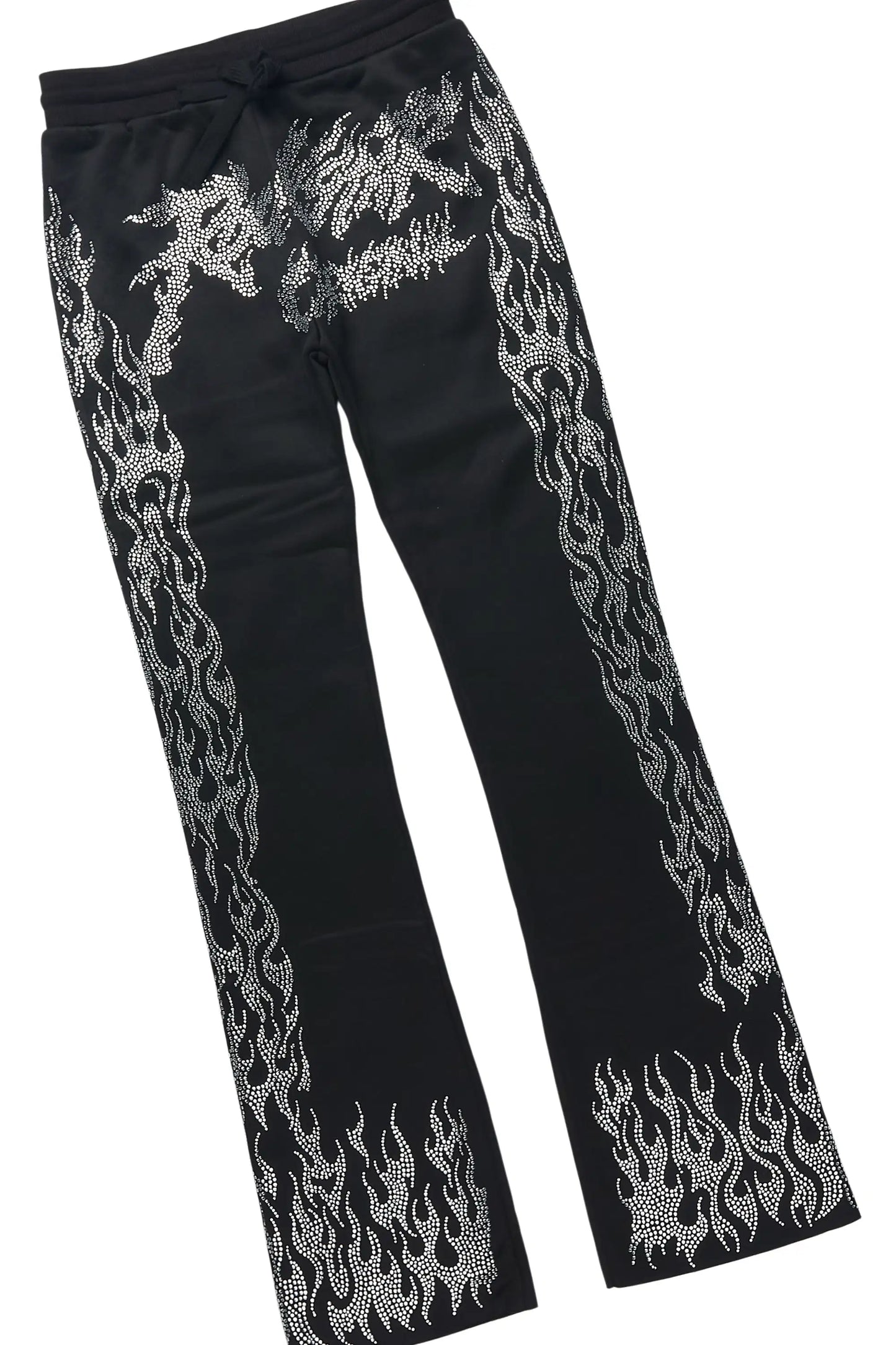Boys Alaeno 2.0 Black Rhinestone Stacked Track Set
