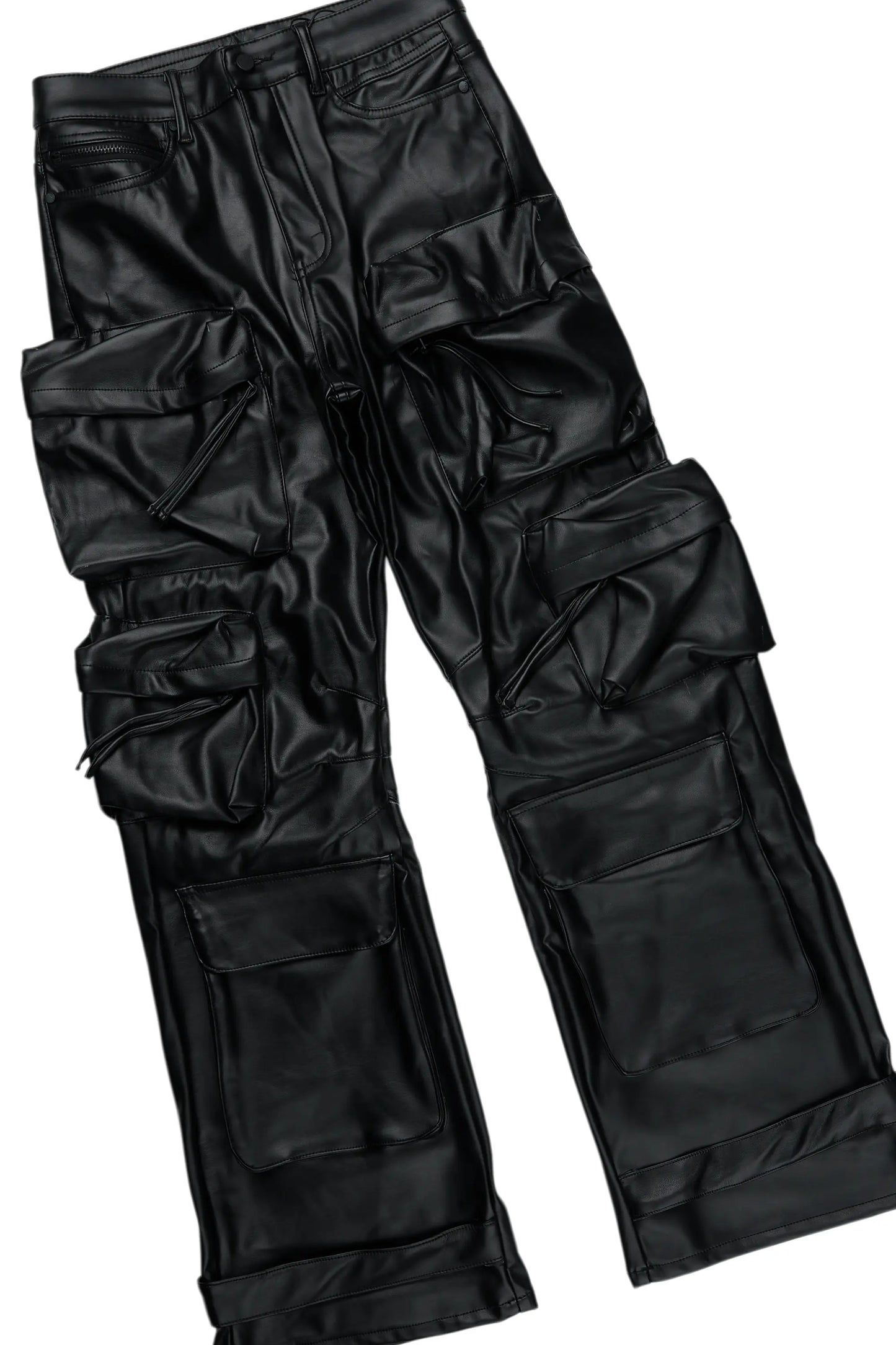 Amos White/Black Thermal T-Shirt & Lenz Baggy PU Jean Bundle