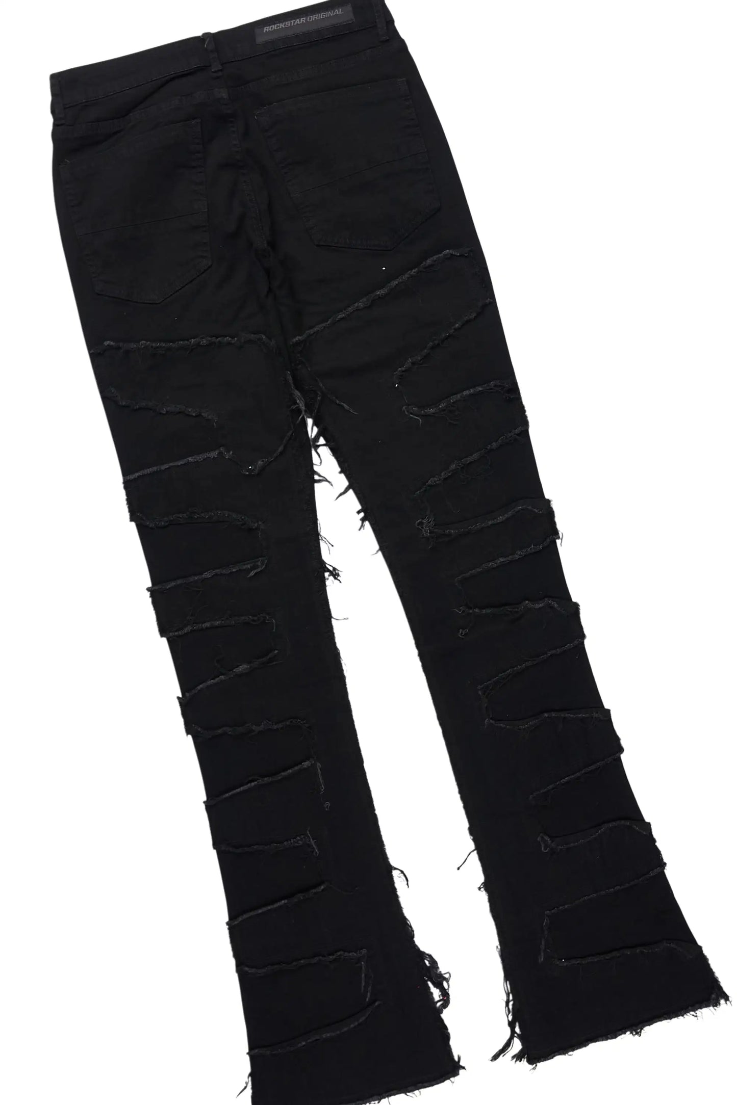 Amos Red/Black Windbreaker/Stacked Flare Jean