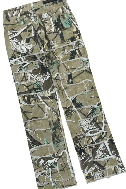 Boys All Eyes Orange Hoodie & Shake Tree Camo Stacked Jean Set