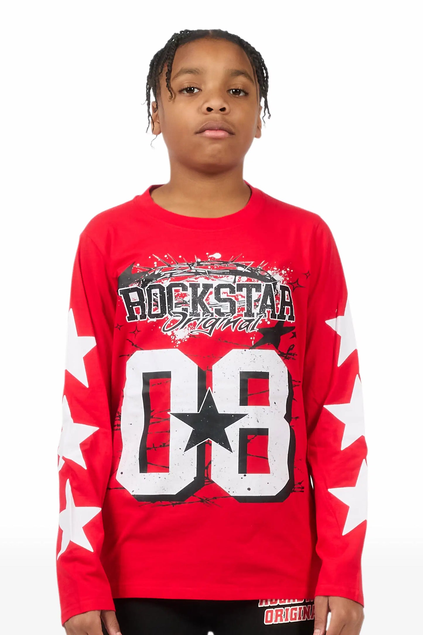 Boys Allstar Red Graphic L/S T-Shirt