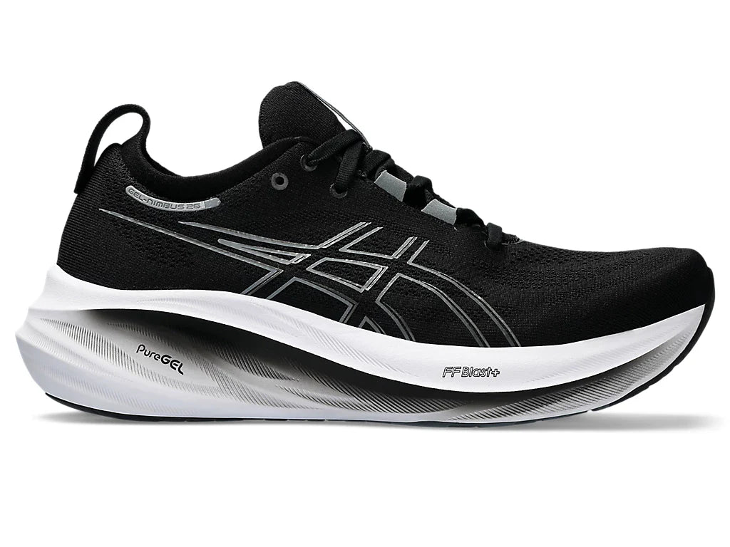 Asics Mens Gel Nimbus 26 Wide - Black/Graphite Grey (1011B795-001)