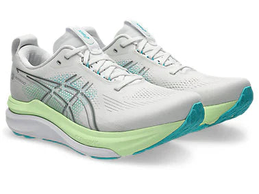 ASICS Men's GEL-KAYANO 33 WIDE - WHITE/ENERGY AQUA