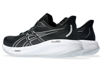 ASICS Womens Gel Cumulus 26 Wide- Black/Concrete (1012B600-002)