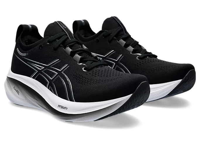 Asics Womens Gel Nimbus 26 Wide - Black/Graphite Grey (1012B602-001)