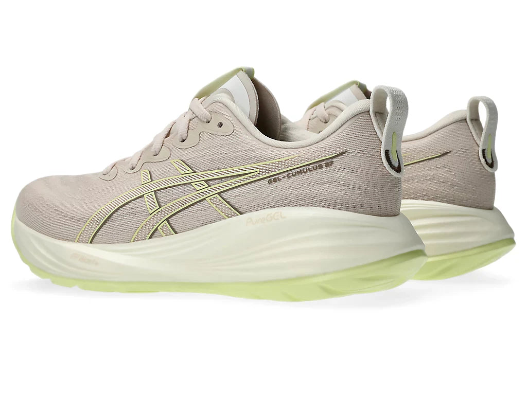 ASICS Womens Gel Cumulus 27 Wide- Mineral Beige/ Huddle Yellow (1012B773-250)