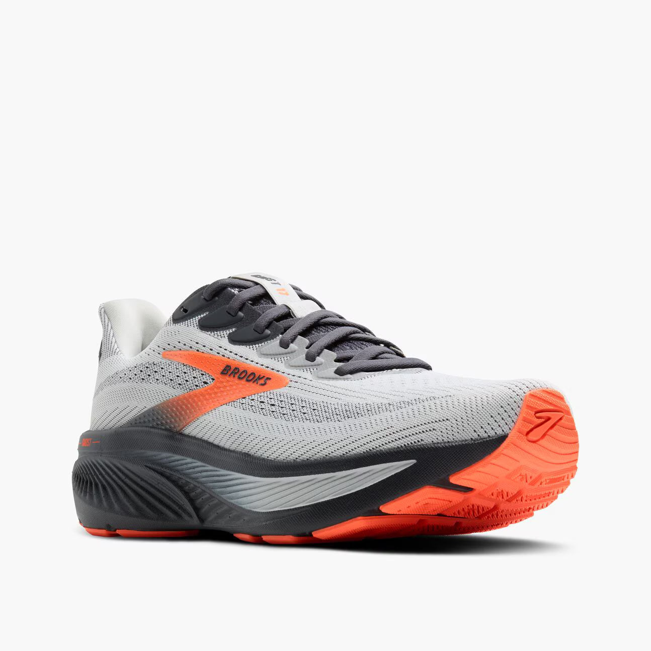 Brooks Men's Ghost 17 (Narrow) - Oyster Mushroom/Orange/Ebony