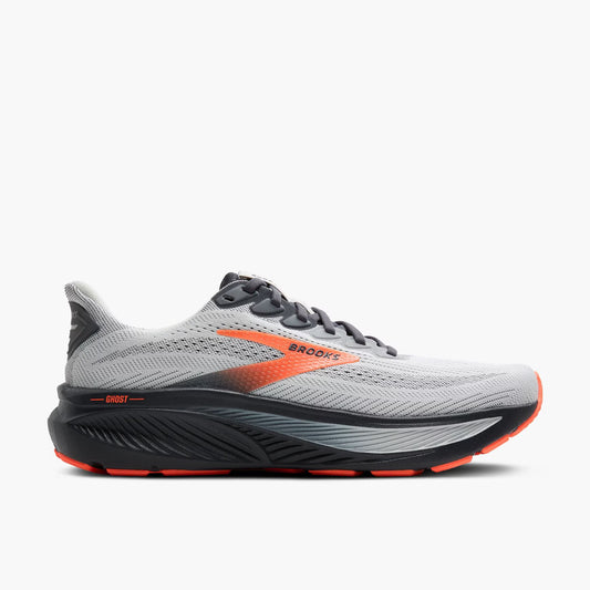 Brooks Men's Ghost 17 (Narrow) - Oyster Mushroom/Orange/Ebony