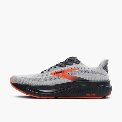 Brooks Men's Ghost 17 (Narrow) - Oyster Mushroom/Orange/Ebony