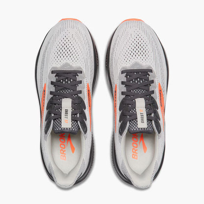 Brooks Men's Ghost 17 (Narrow) - Oyster Mushroom/Orange/Ebony