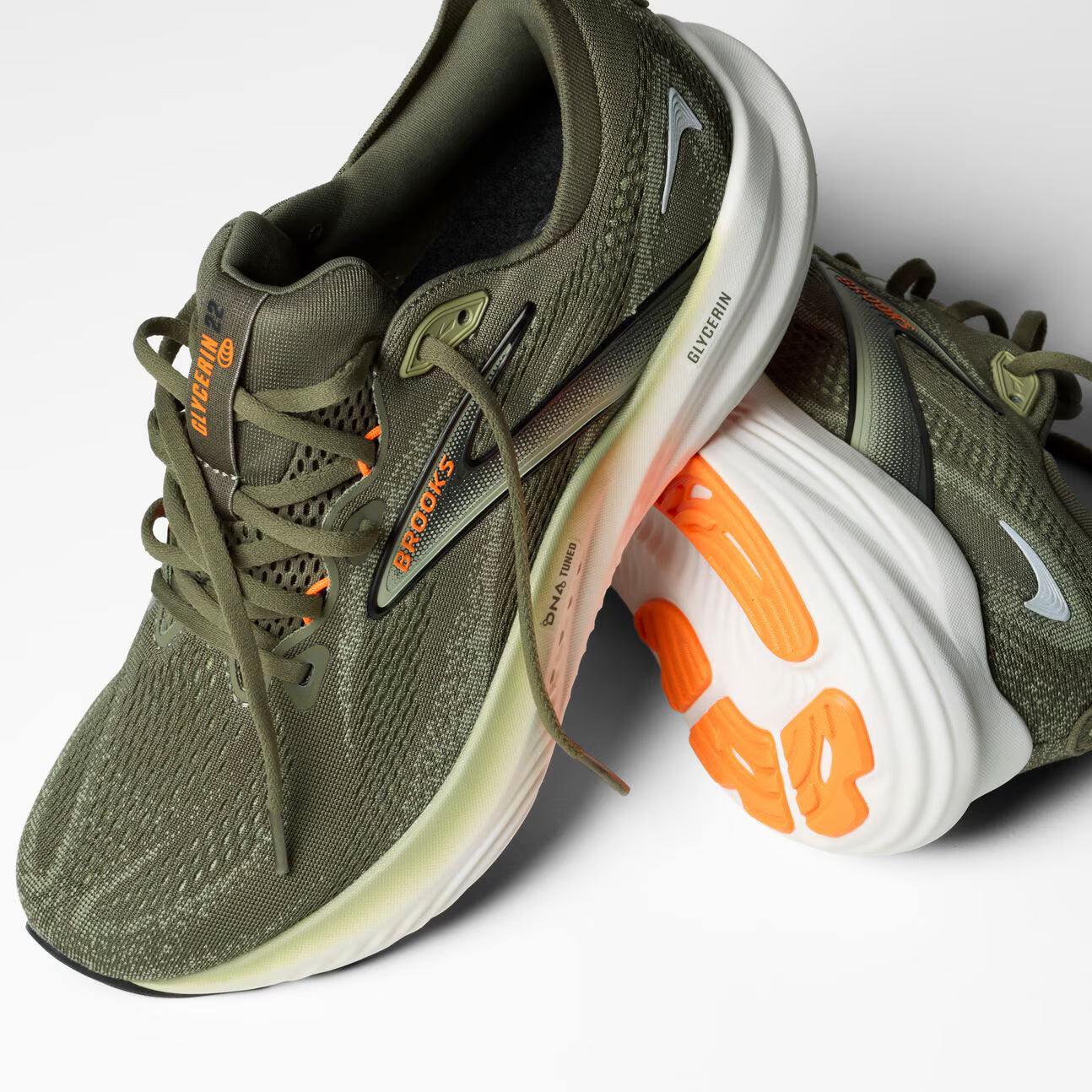 Brooks Men's Glycerin 22 - Dusty Olive/Tea/Orange