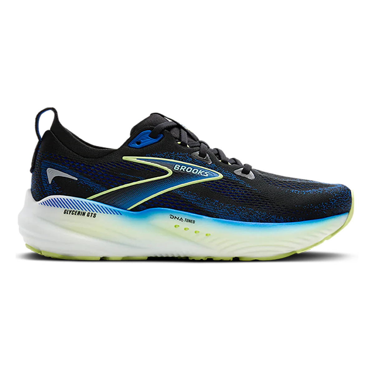 Brooks Men's Glycerin GTS 22 - Black/Cobalt/Neo Yellow