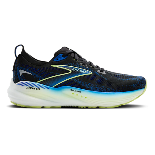 Brooks Men's Glycerin GTS 22 - Black/Cobalt/Neo Yellow