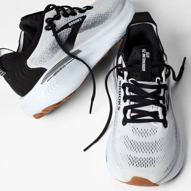 Brooks Men's Adrenaline GTS 25 - White/Black/White - Wide (2E)