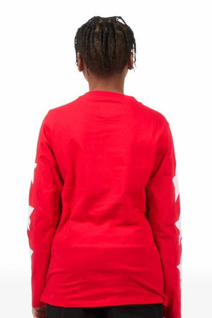 Boys Allstar Red Graphic L/S T-Shirt
