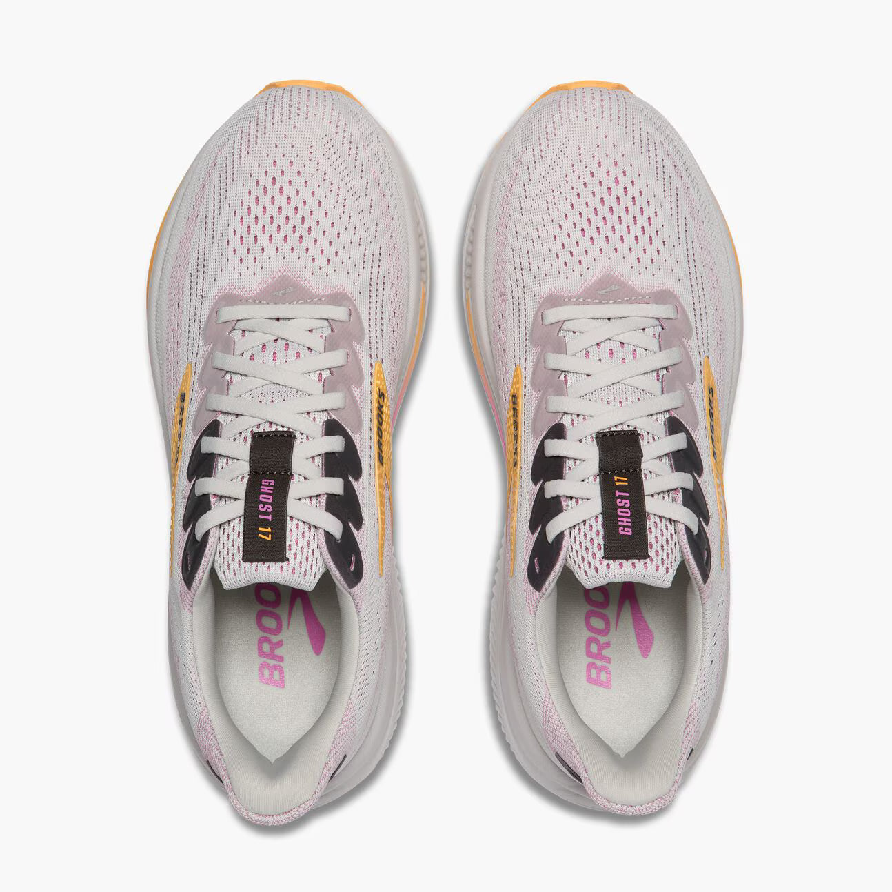 Brooks Women's Ghost 17 (2E Wide) - Oyster/Apricot/Pink