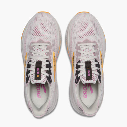 Brooks Women's Ghost 17 (2E Wide) - Oyster/Apricot/Pink