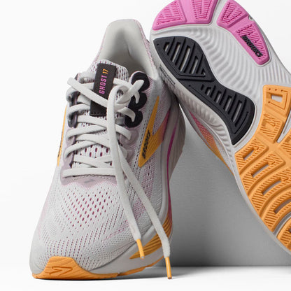 Brooks Women's Ghost 17 (2E Wide) - Oyster/Apricot/Pink